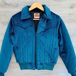 Rare Vintage 70's Miller  Blue Puffer Jacket/Coat
